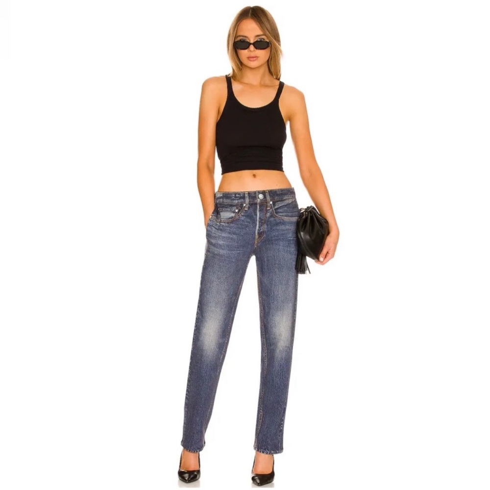 rag & bone Women's Straight Leg Jeans in Dark Blue Wash